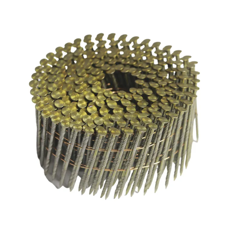 Diamond Point Screw Shank Coil Nails